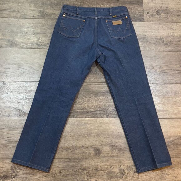 Vintage 80s Wrangler 13MWZ Cowboy Cut Denim Blue Jeans Made in USA Men’s 37x32 - Picture 4 of 8